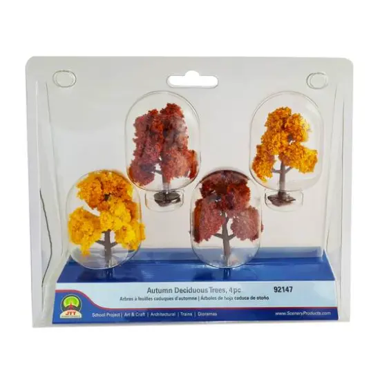 JTT Scenery Products Miniature Autumn Deciduous Trees, 4ct. {5}