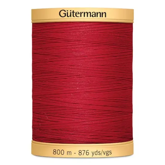 G&uuml;termann Natural Cotton Thread Red {1}