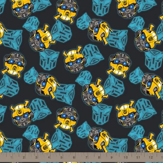 Hasbro Transformers Bumblebee Head Toss Cotton Fabric {3}