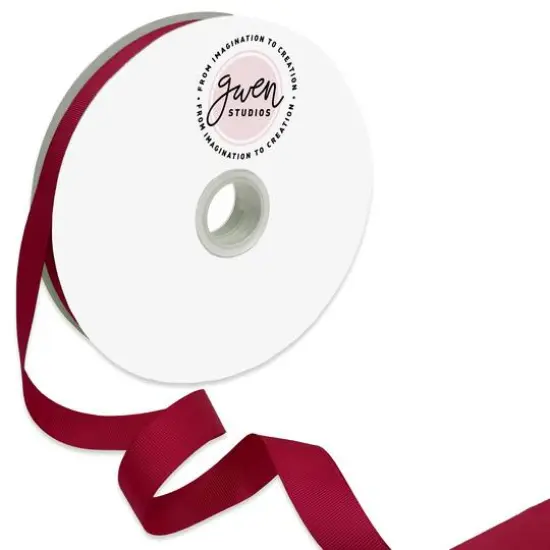 Gwen Studios Solid Grosgrain Ribbon Burgundy {1}
