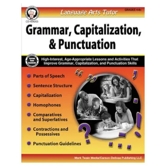 Mark Twain Language Arts Tutor: Grammar, Capitalization, and Punctuation Resource Book, Grade 4-8 {1}