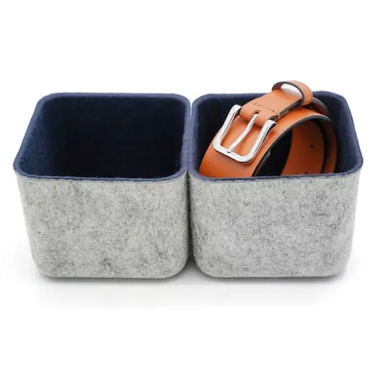 Welaxy Felt 2 Piece Storage Cubes Navy {4}
