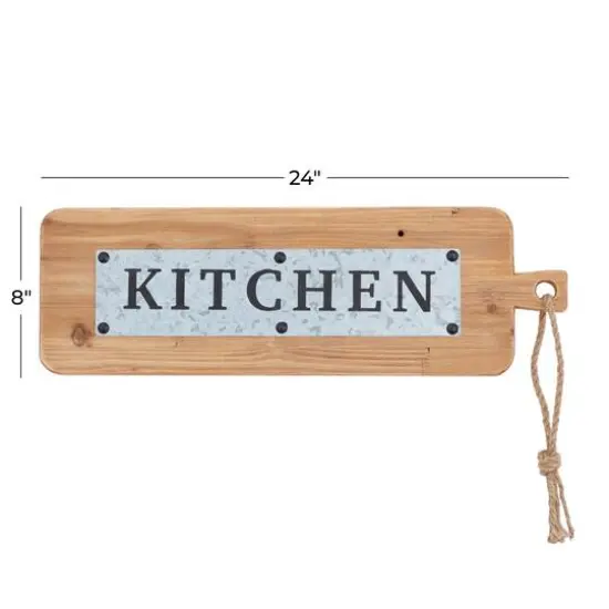 Brown Fir Modern Farmhouse Wall Decor, 8" x 24" x 1" {6}