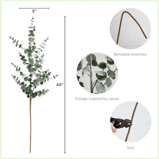 40" Green Eucalyptus Stems, 3ct. {5}