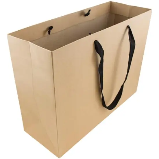 JAM Paper Extra Large Recycled Horizontal Gift Bags, 3ct. Matte Kraft {4}