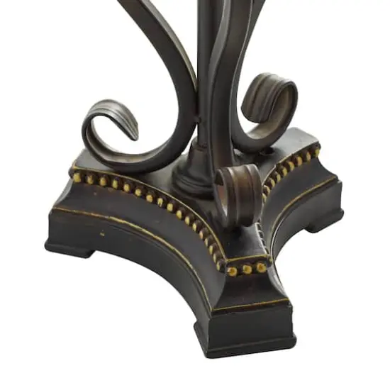 Set of 2" Brown Metal Mediterranean Uplight, 9" x 30" {7}