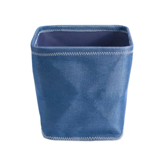 DII&reg; 11" Zig Zag Stitch Trapezoid Fabric Bins, 2ct. Blue {5}