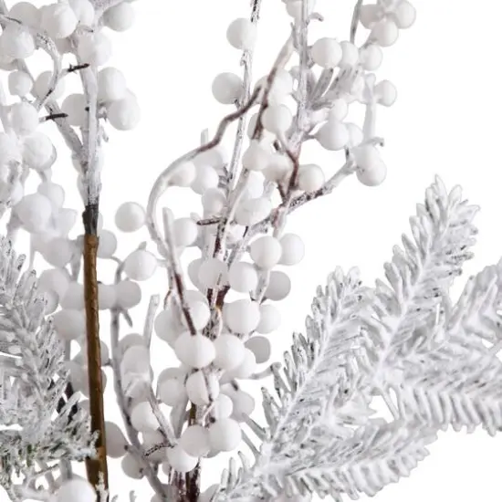 2.5ft. Artificial Flocked Berry Arrangement in Cylinder Chrome Vase {4}