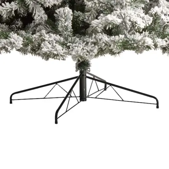 10ft. Unlit Flocked West Virginia Fir Artificial Christmas Tree {5}