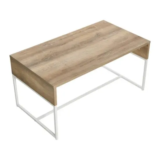 Household Essentials 59" Wrap Coffee Table Coastal Oak {8}