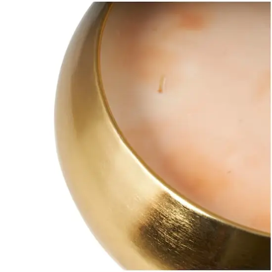 125oz. Jasmine Scented White 5 Wick Candle in Gold Bowl {4}