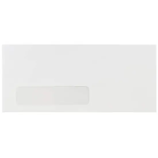 JAM Paper 4" x 9.5" White Commercial Window Envelope, Bulk {1}