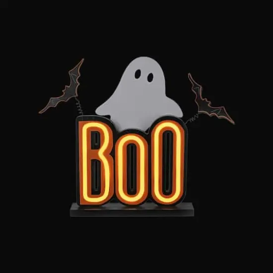 12.5" Boo Ghost LED Neon Tabletop Sign by Ashland&reg; {9}