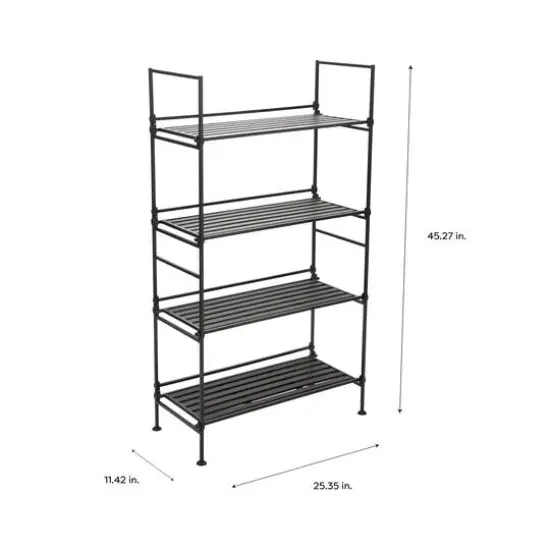 Organize It All 4 Tier Espresso Freestanding Shelf {5}