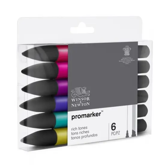 Winsor & Newton&reg; ProMarker&trade; Rich Tones 6 Marker Set {5}