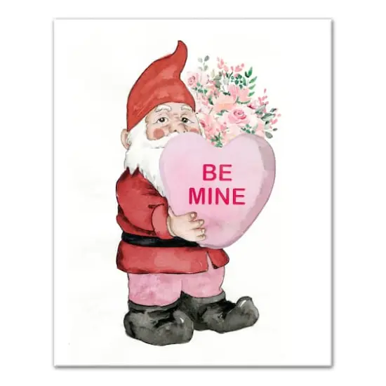 Be Mine Gnome Canvas Wall Art {1}