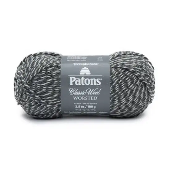 Patons&reg; Classic Wool Worsted&trade; Yarn Dark Gray Marl {1}