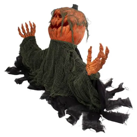 2.5ft. Black & Orange Animated Pumpkin Halloween D&eacute;cor {6}