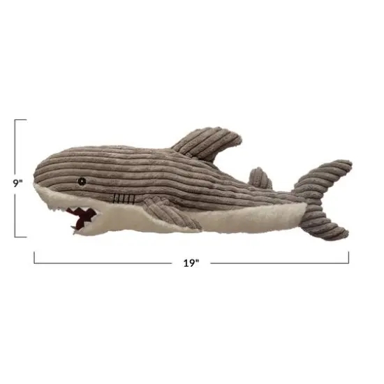 Hello Honey&reg; 19" Gray Plush Corduroy Shark {1}