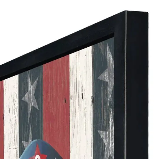 18" x 24" Patriotic Ice Cream Pup Framed Print Black {4}