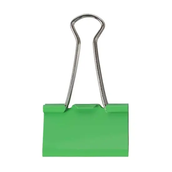 JAM Paper 1.5" Binder Clips, 12ct. Green {4}
