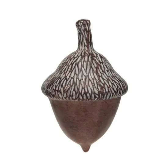 Hello Honey&reg; 6.25" Brown Compact Acorn D&eacute;cor with Stone Powder Finish {1}