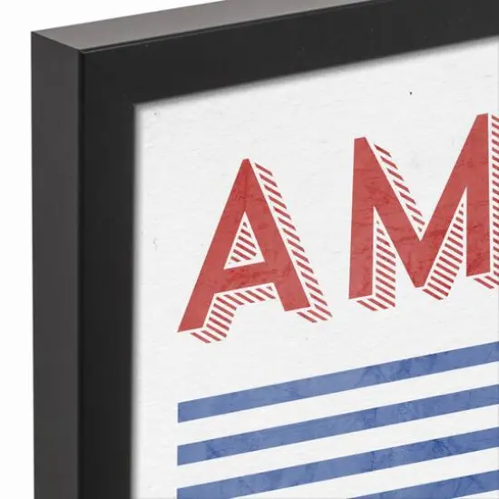 America the Beautiful Black Framed Canvas {4}