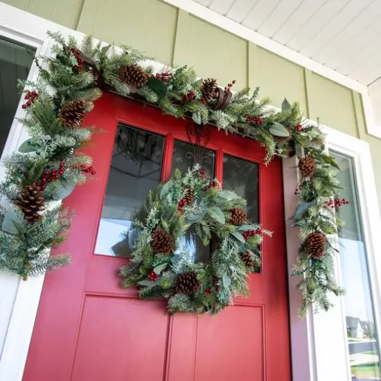 Village Lighting 24" Winter Frost Wreath {3}