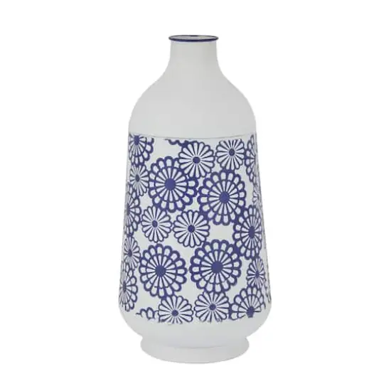 White Iron French Country Vase, 16" x 8" x 8" {3}