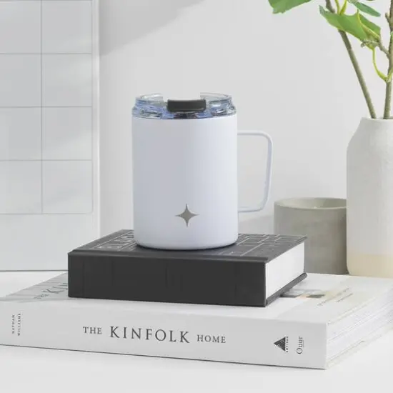 JoyJolt® 12oz. Vacuum Insulated Tumbler With Lid & Handle White {4}