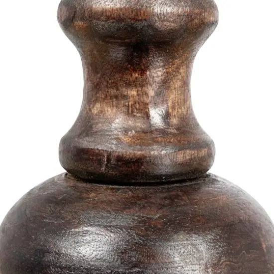 Hello Honey&reg; Hand Carved Wood Taper Candle Holder {3}