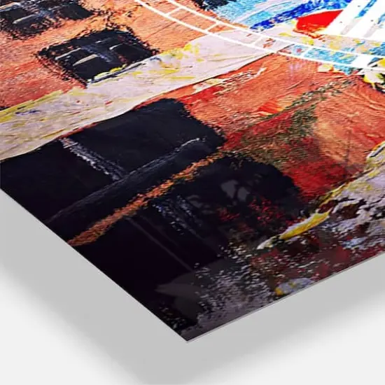 Designart Couple Walking In Paris Multipanel Wall Clock {4}