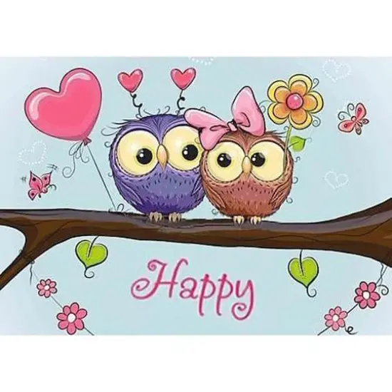 Wizardi Diamond Painting Kit Owl Date {3}