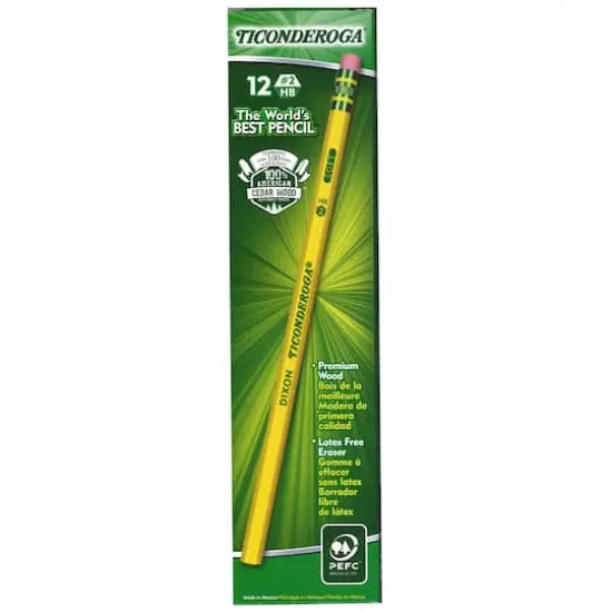 Ticonderoga&reg; Pencils with Erasers, 6 Packs of 12 {3}