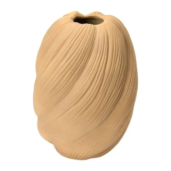 Hello Honey&reg; 13" Putty Sand Stoneware Sculptural Vase {1}
