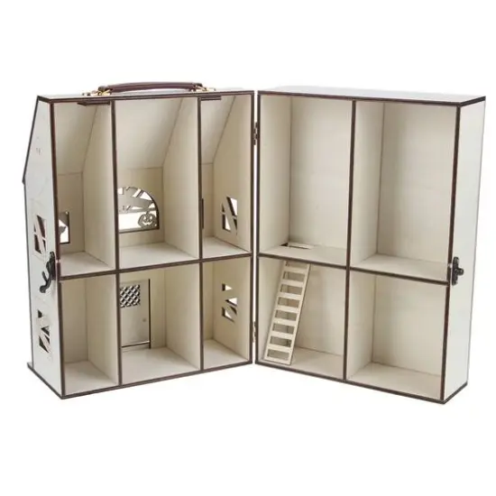 12.25" DIY Haunted Dollhouse Wood D&eacute;cor by Make Market&reg; {6}