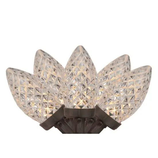 100ct. Warm White Faceted LED Christmas String Lights {1}