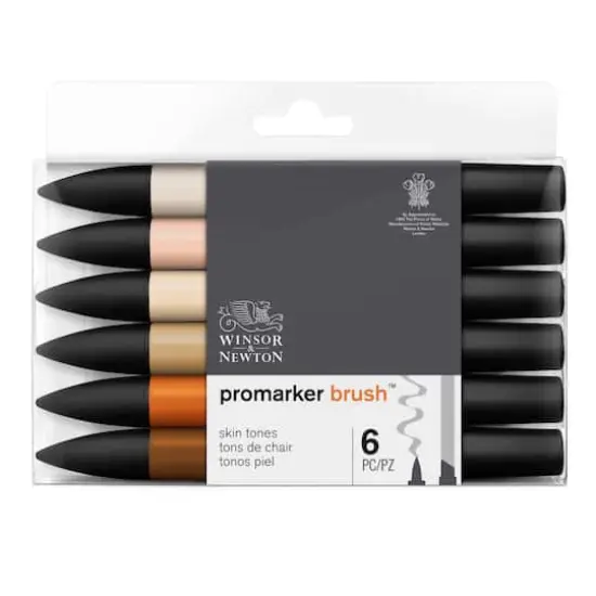 Winsor & Newton&reg; 6 Skin Tone Promarker Brush&trade; Set {1}