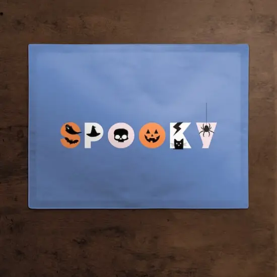 Spooky Type Polyester Twill Placemat {3}