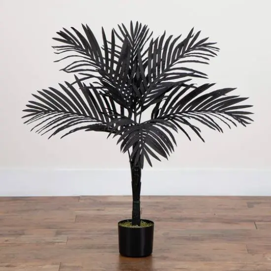 3ft. Artificial Halloween Black Golden Cane Tree {6}