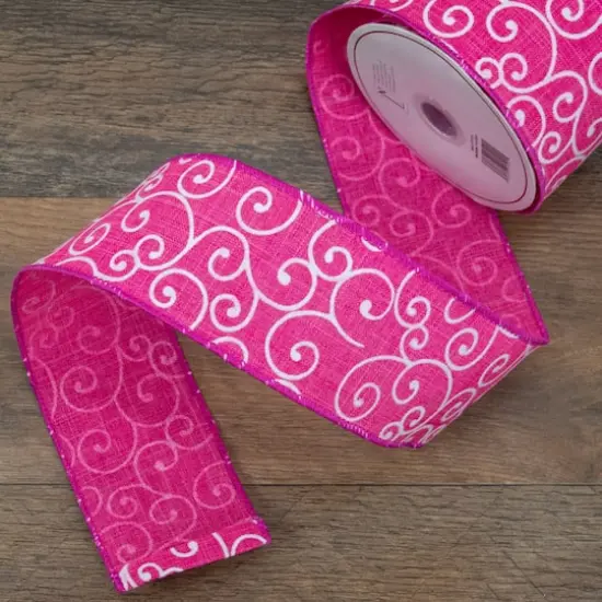 2.5" x 10yd. Swirl Wired Spring Craft Ribbon {3}
