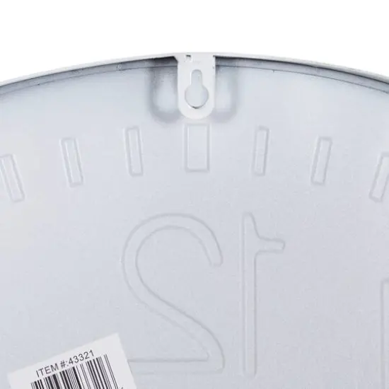 White Contemporary Cottage Metal Wall Clock {7}