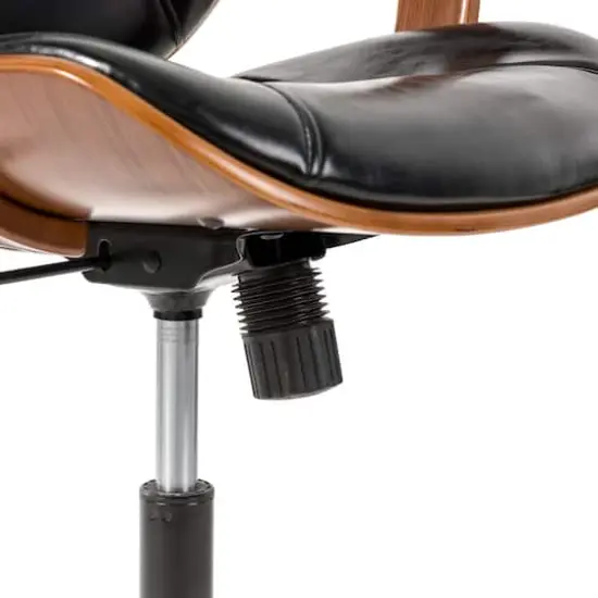 Glitzhome® 38" Leatherette Gaslift Adjustable Swivel Office Chair Black/Brown {8}