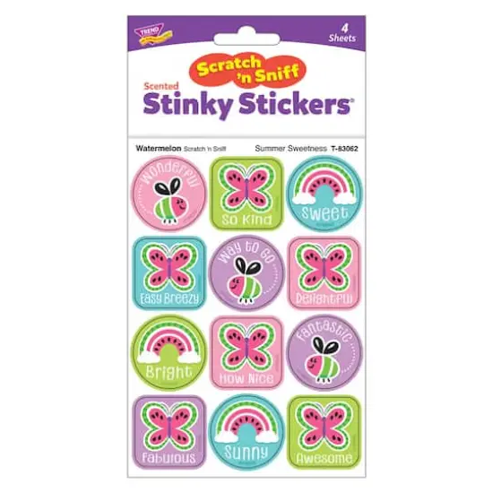 TREND Enterprises&reg; Summer Sweetness, Watermelon Scent Scratch 'n Sniff Stinky Stickers&reg;, 48 Per Pack, 6 Packs {4}