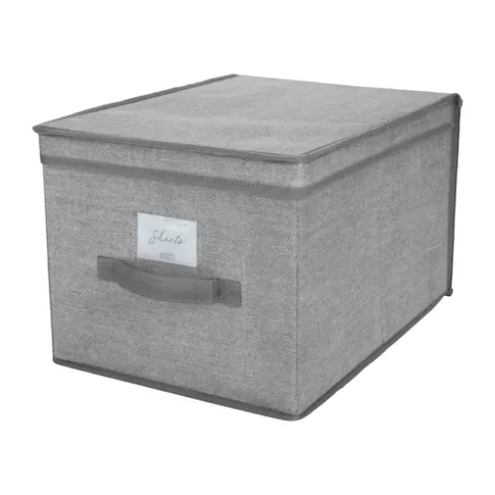 Simplify 12" Heather Gray Storage Box {1}