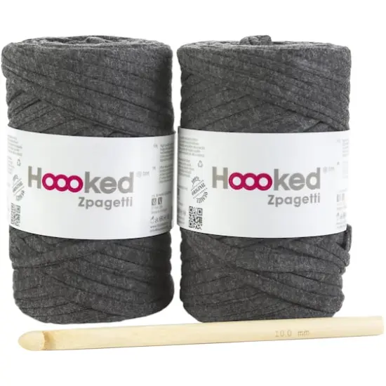 Hoooked Zpagetti Yarn Revisto Basket Kit Anthracite {3}