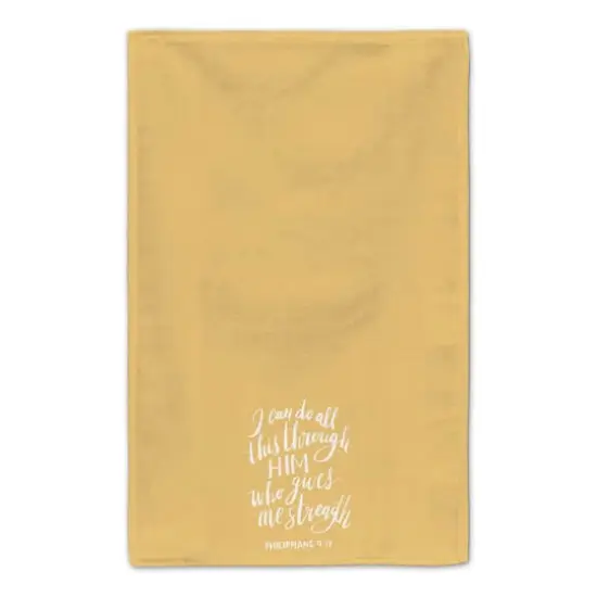 All Things Through Him Tea Towel Set Yellow {5}
