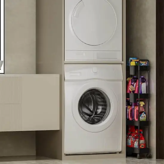 Black 4-Tier Slim Storage Cart Set {7}