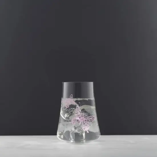 JoyJolt&reg; 17oz. Meadow Butterfly Crystal Highball Glass Set, 2ct. {6}