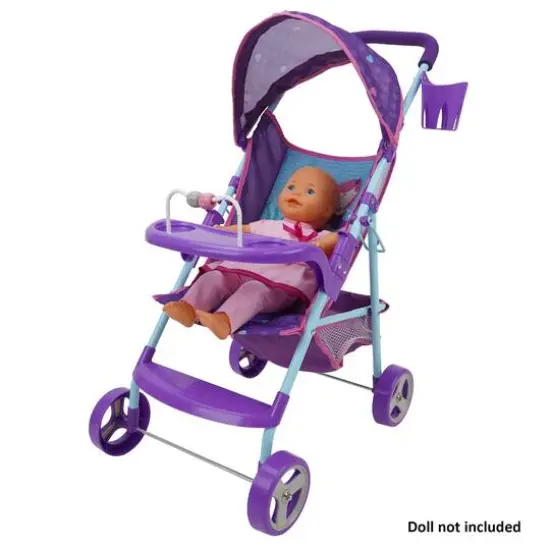 509 Crew Mermaid Doll Stroller with Canopy and Cup Holder {7}